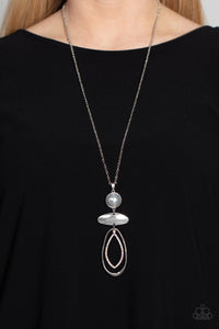 Modern Day Demure - Multicolored Silver Necklace- Paparazzi Accessories