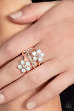 Load image into Gallery viewer, Precious Petals - White and Rose Gold Ring- Paparazzi Accessories