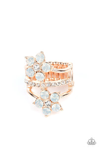 Precious Petals - White and Rose Gold Ring- Paparazzi Accessories