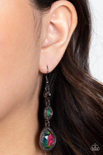 Load image into Gallery viewer, Dripping Self-Confidence - Multicolored Gunmetal Earrings- Paparazzi Accessories