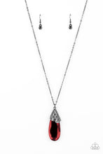 Load image into Gallery viewer, Dibs on the Dazzle - Red and Gunmetal Necklace- Paparazzi Accessories