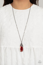 Load image into Gallery viewer, Dibs on the Dazzle - Red and Gunmetal Necklace- Paparazzi Accessories