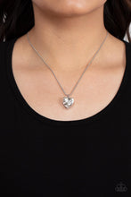 Load image into Gallery viewer, Smitten with Style - White and Silver Necklace- Paparazzi Accessories