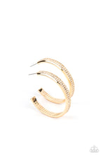 Load image into Gallery viewer, Flash Freeze - White and Gold Earrings- Paparazzi Accessories