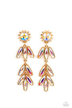 Load image into Gallery viewer, Space Age Sparkle - Gold Earrings- Paparazzi Accessories