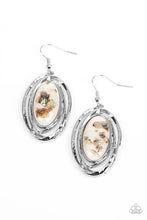 Load image into Gallery viewer, Ocean Floor Oracle - White and Silver Earrings- Paparazzi Accessories