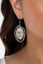 Load image into Gallery viewer, Ocean Floor Oracle - White and Silver Earrings- Paparazzi Accessories