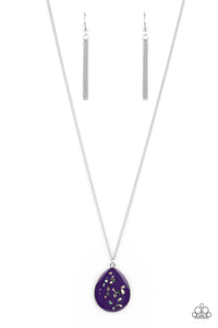 Shimmering Seafloors - Purple and Silver Necklace- Paparazzi Accessories