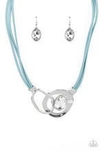 Load image into Gallery viewer, Californian Cowgirl - Blue and Silver Necklace- Paparazzi Accessories