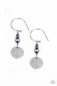 Artificial STARLIGHT - Blue and Silver Earrings- Paparazzi Accessories