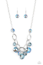 Load image into Gallery viewer, Rhinestone River - Blue and Silver Necklace- Paparazzi Accessories