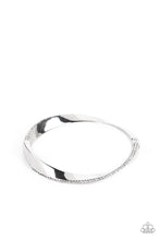 Load image into Gallery viewer, Artistically Adorned - White and Silver Bracelet- Paparazzi Accessories