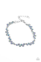 Load image into Gallery viewer, Flatter Yourself - Blue and Silver Bracelet- Paparazzi Accessories