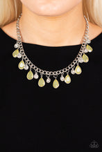 Load image into Gallery viewer, Frosted and Framed - Yellow and Silver Necklace- Paparazzi Accessories