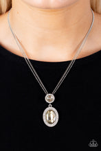 Load image into Gallery viewer, Castle Diamonds - Brown and Silver Necklace- Paparazzi Accessories