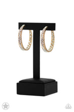 Load image into Gallery viewer, GLITZY By Association - White and Gold Earrings- Paparazzi Accessories
