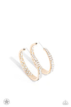 Load image into Gallery viewer, GLITZY By Association - White and Gold Earrings- Paparazzi Accessories