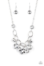 Load image into Gallery viewer, Rhinestone River - Silver Necklace- Paparazzi Accessories