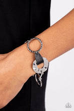 Load image into Gallery viewer, Desert Scraps - Black and Silver Bracelet- Paparazzi Accessories