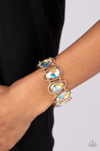 The Sparkle Society - Multicolored Gold Bracelet- Paparazzi Accessories