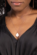 Load image into Gallery viewer, Sparkling Stones - White and Copper Necklace- Paparazzi Accessories