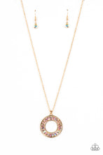 Load image into Gallery viewer, Clique Couture -Multicolored Gold Necklace- Paparazzi Accessories