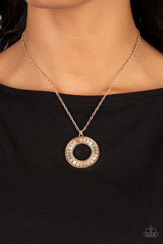 Clique Couture -Multicolored Gold Necklace- Paparazzi Accessories