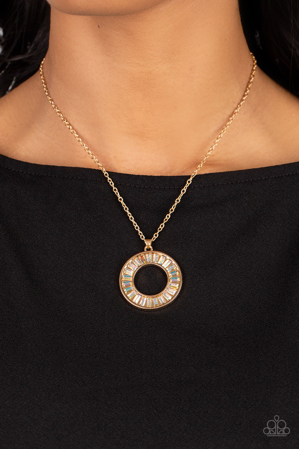 Clique Couture -Multicolored Gold Necklace- Paparazzi Accessories