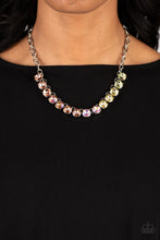 Load image into Gallery viewer, Rainbow Resplendence - Orange and Silver Necklace- Paparazzi Accessories