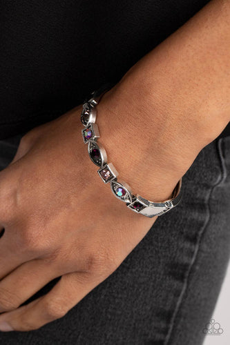 Poetically Picturesque - Purple and Silver Bracelet- Paparazzi Accessories
