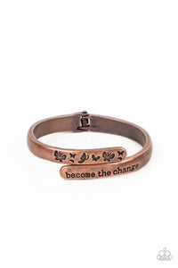 WINGS of Change - Copper Bracelet- Paparazzi Accessories