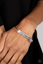Load image into Gallery viewer, Fearless Fashionista - Purple and Silver Bracelet- Paparazzi Accessories