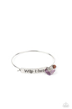 Load image into Gallery viewer, Fearless Fashionista - Purple and Silver Bracelet- Paparazzi Accessories