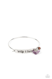 Fearless Fashionista - Purple and Silver Bracelet- Paparazzi Accessories
