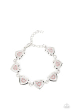 Load image into Gallery viewer, Catching Feelings - Pink and Silver Bracelet- Paparazzi Accessories