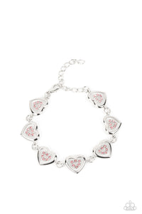 Catching Feelings - Pink and Silver Bracelet- Paparazzi Accessories