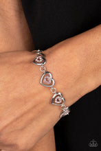 Load image into Gallery viewer, Catching Feelings - Pink and Silver Bracelet- Paparazzi Accessories