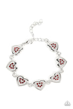 Load image into Gallery viewer, Catching Feelings - Red and Silver Bracelet- Paparazzi Accessories