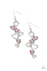 Sweetheart Serenade - Multicolored Silver Earrings- Paparazzi Accessories