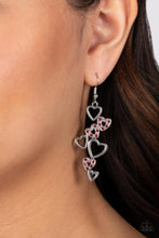 Load image into Gallery viewer, Sweetheart Serenade - Multicolored Silver Earrings- Paparazzi Accessories