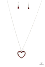 Load image into Gallery viewer, Dainty Darling - Red and Silver Necklace- Paparazzi Accessories