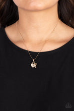 Load image into Gallery viewer, You Hold My Heart - White and Gold Necklace- Paparazzi Accessories