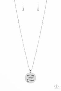Mother Dear - White and Silver Necklace- Paparazzi Accessories