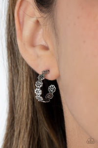 Floral Fad - Silver Earrings- Paparazzi Accessories