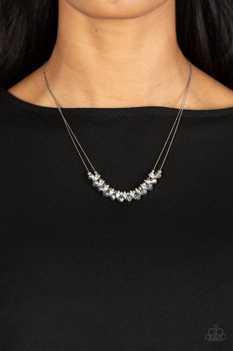 Shimmering High Society - Silver Necklace- Paparazzi Accessories