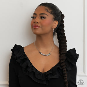 Shimmering High Society - Silver Necklace- Paparazzi Accessories