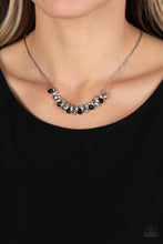 Load image into Gallery viewer, Shimmering High Society - Black and Silver Necklace- Paparazzi Accessories