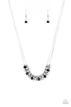 Load image into Gallery viewer, Shimmering High Society - Black and Silver Necklace- Paparazzi Accessories