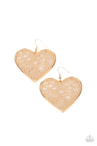 Fairest in the Land - Gold Earrings- Paparazzi Accessories