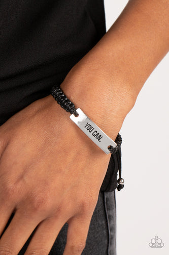 Beyond Belief - Black and Silver Bracelet- Paparazzi Accessories